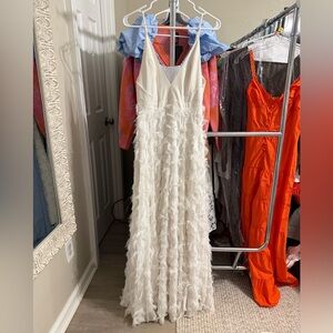 ASOS Feathered Maxi Dress